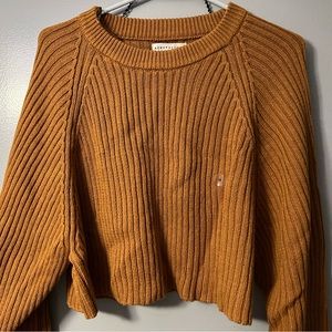 Brown/tan knit crop sweater